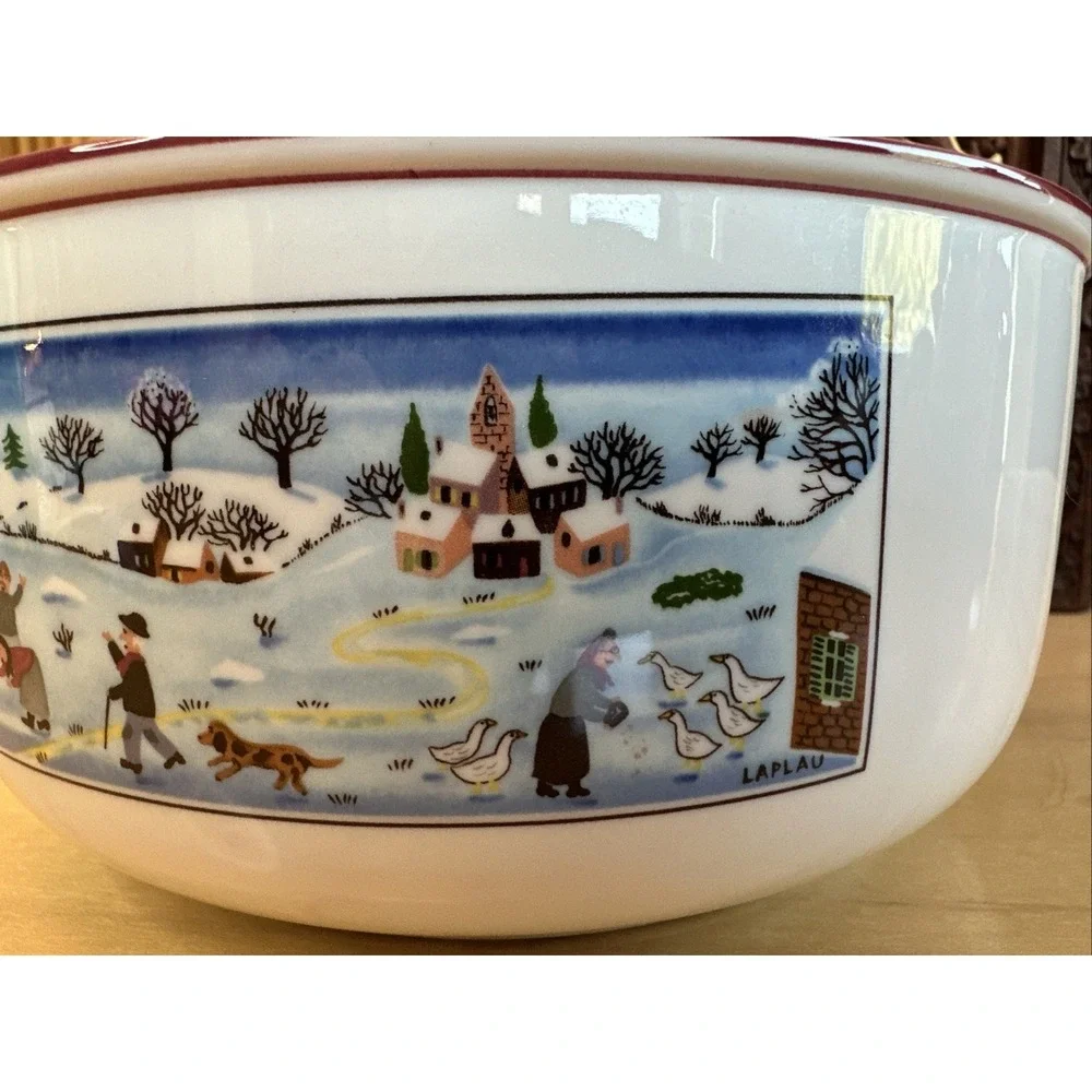 Villeroy‎ & Boch Naif Christmas 7.75 Inch Vegetable Side Serving Bowl Dish NEW